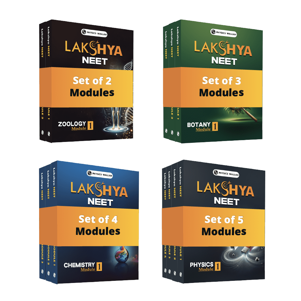 Lakshya For NEET Class 12 Physics, Chemistry, Botany and Zoology Modules with Solutions & 30 OMR She